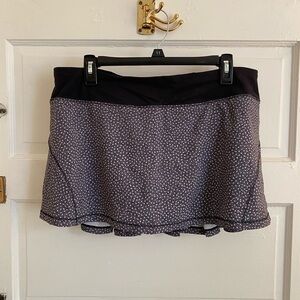 Lululemon Black and White Patterned Athletic Tennis Skort Size 12